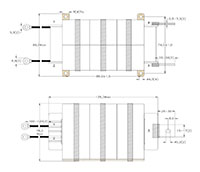 Dimensional Drawing for E6528 Dual Active Bridge Transformer